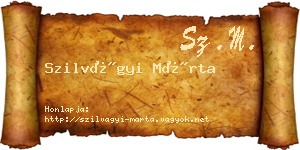 Szilvágyi Márta névjegykártya