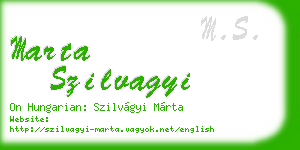 marta szilvagyi business card