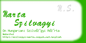 marta szilvagyi business card